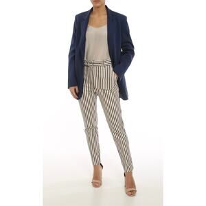 Pinko Erice Giacca Punto Scuba Jacket Oversized Blazer Navy Blue 44 Size 8